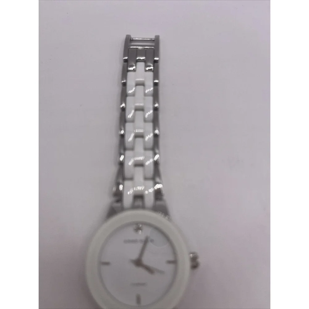 Anne Klein AK/1611 Diamond Dial White Ceramic Collection Women's Watch‎